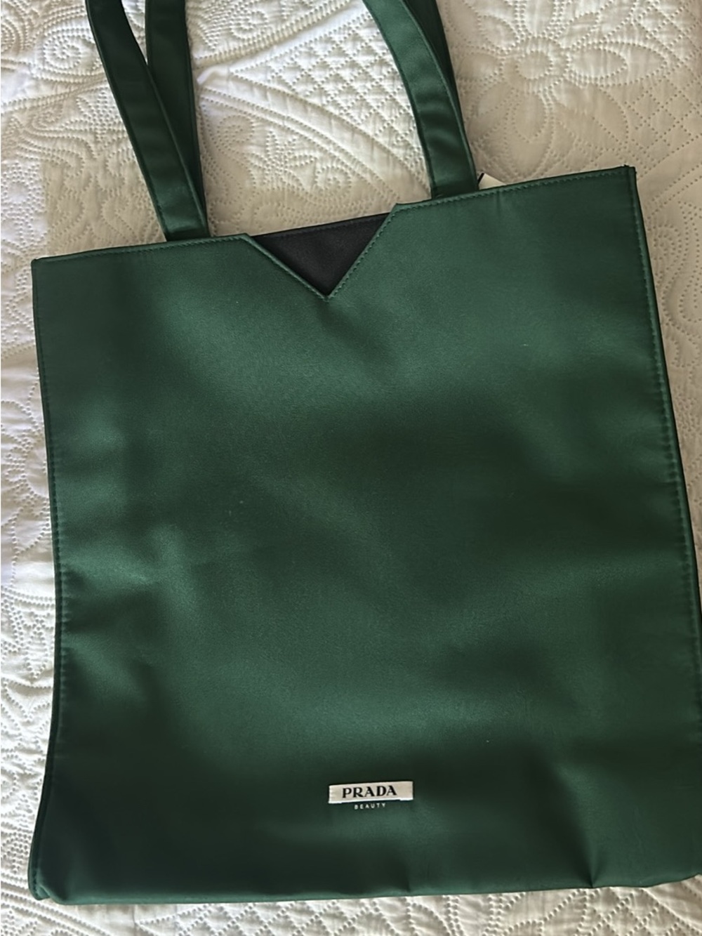 Prada Forest Green Saffiano Leather Vertical Tote Bag - Picture 2 of 2
